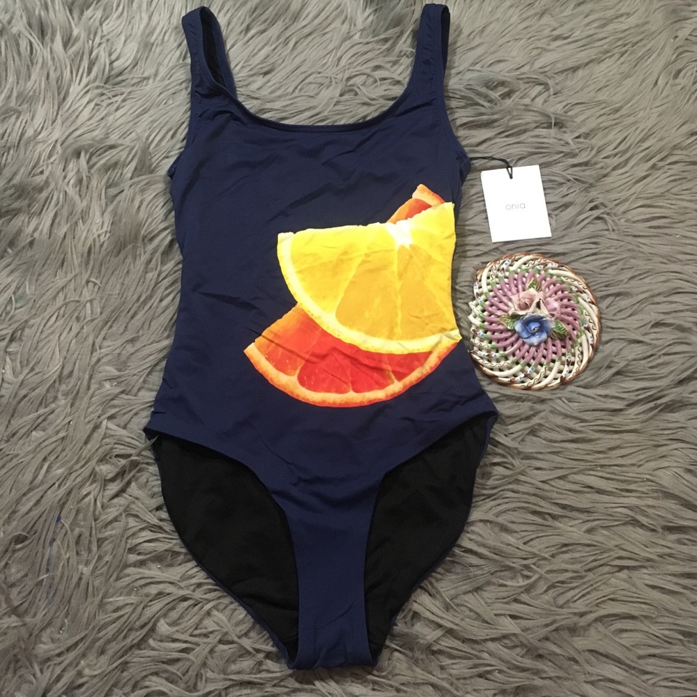 ONIA Kelly Swimwear One-Piece Suit Orange Slice